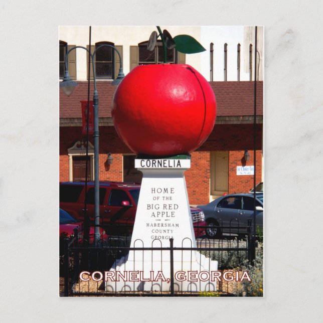 DER GROSSE ROTE APPLE - Cornelia, Georgien Postkarte (Vorderseite)