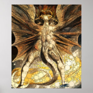 Der große rote Drache nach William Blake Poster