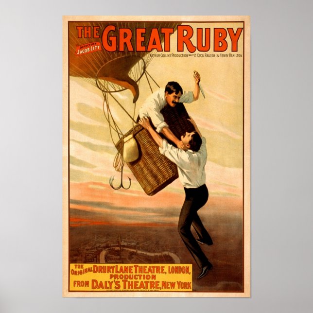 Der große Rubin, 1899. Vintages Theater Poster (Vorne)