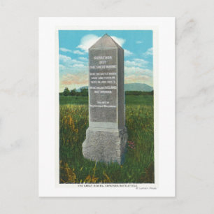 Der große Rücken auf das Schlachtfeld von Saratoga Postkarte