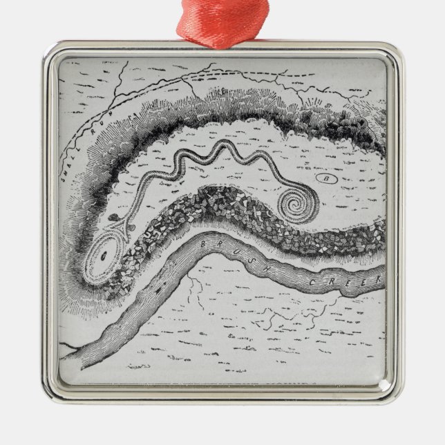 Der große Schlangen-Hügel Ornament Aus Metall (Vorne)