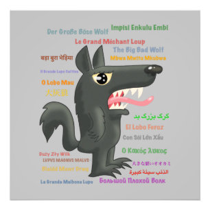 Der große schlechte Wolf Fotodruck