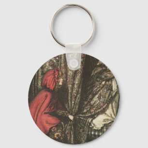 Der große schlechte Wolf im Bett von Oma Schlüsselanhänger