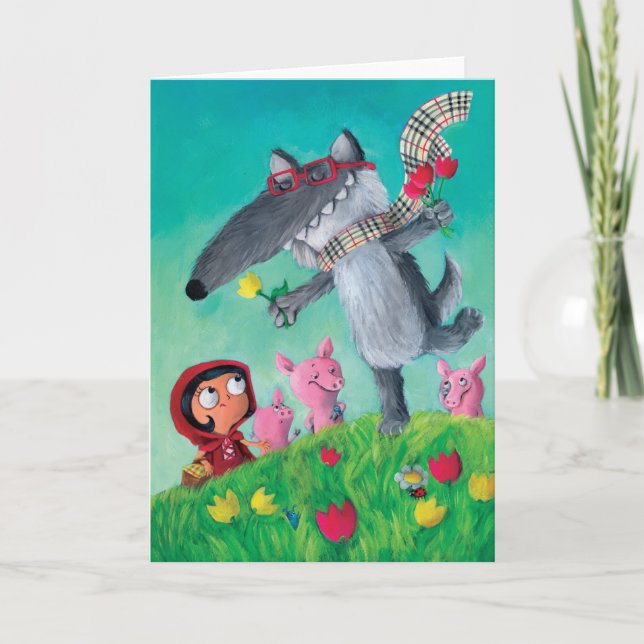 Der große schlechte Wolf Karte (Vorderseite)