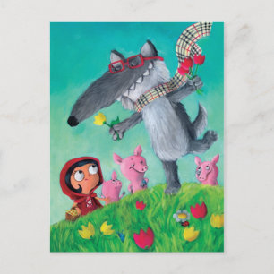 Der große schlechte Wolf Postkarte