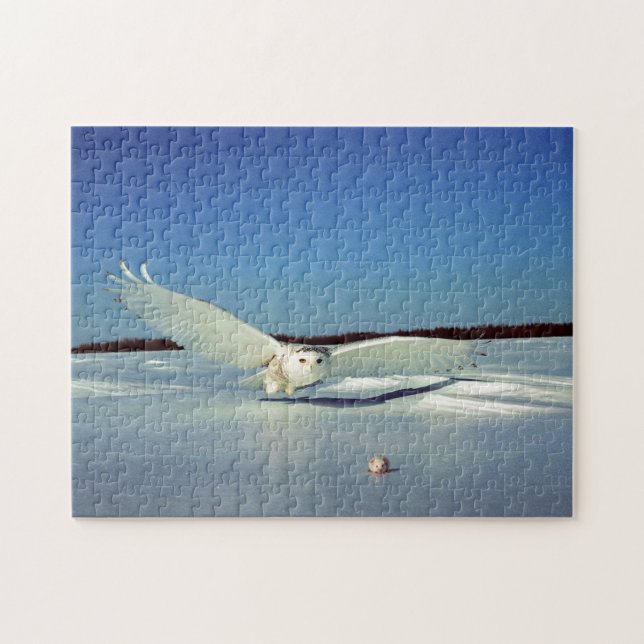 Der große Schnee-Eulen-Raubvogel Puzzle (Horizontal)