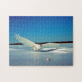 Der große Schneevogel der Beute Puzzle