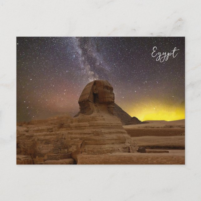 Der große Sphinx von Gizeh Feiertagspostkarte (Vorderseite)