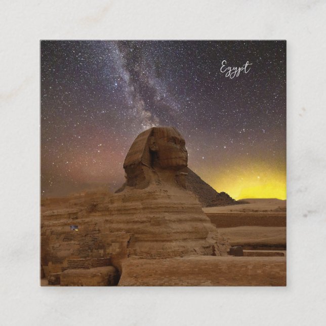 Der große Sphinx von Gizeh Quadratische Visitenkarte (Vorderseite)