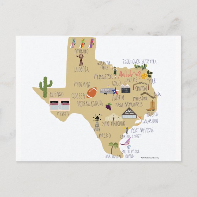 Der große Staat der Postkarte von Texas (Vorderseite)