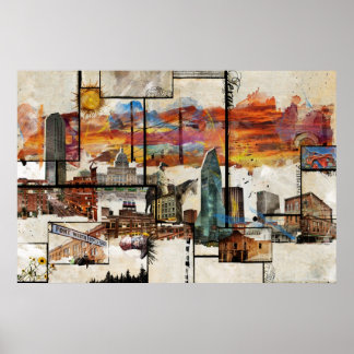 Der große Staat von Texas Print Poster