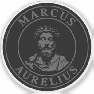 Der Große Stoiker Marcus Aurelius (grau) Aufkleber