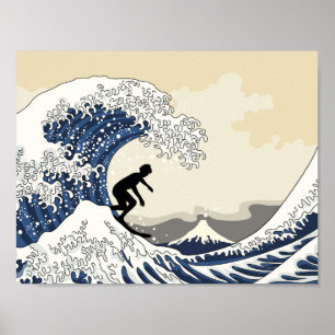 Der große Surfer von Kanagawa Poster
