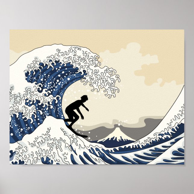 Der große Surfer von Kanagawa Poster (Vorne)