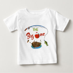 Der große T - Shirt Junge kleine Fischer