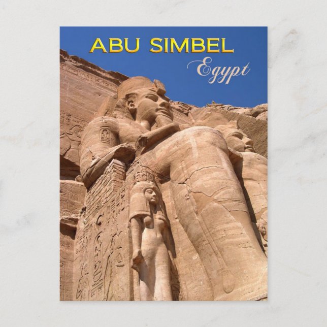 Der Große Tempel Ramesses II in Abu Simbel Postkarte (Vorderseite)