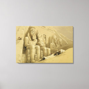 Der Große Tempel von Abu Simbel, Nubia, aus "Ägypt Leinwanddruck