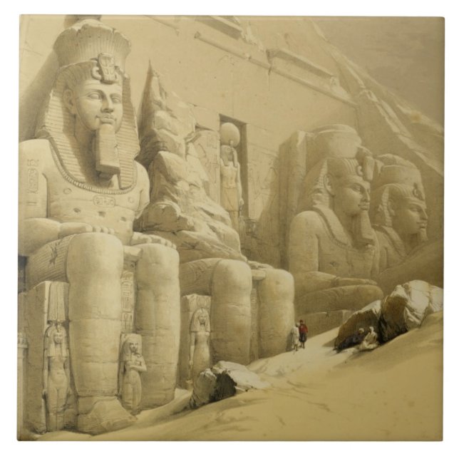 Der große Tempel von Abu Simbel, Nubia, von Fliese (Vorderseite)