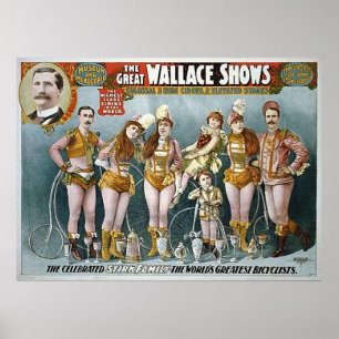 Der große Wallace zeigt Vintages Zirkus-Plakat Poster