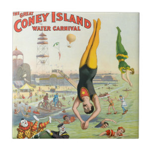 Der große Wasserkarneval der Coney Island Fliese