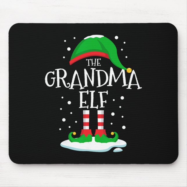 Der Großmutter-Elf-Weihnachten-Familie-Passende We Mousepad (Vorne)