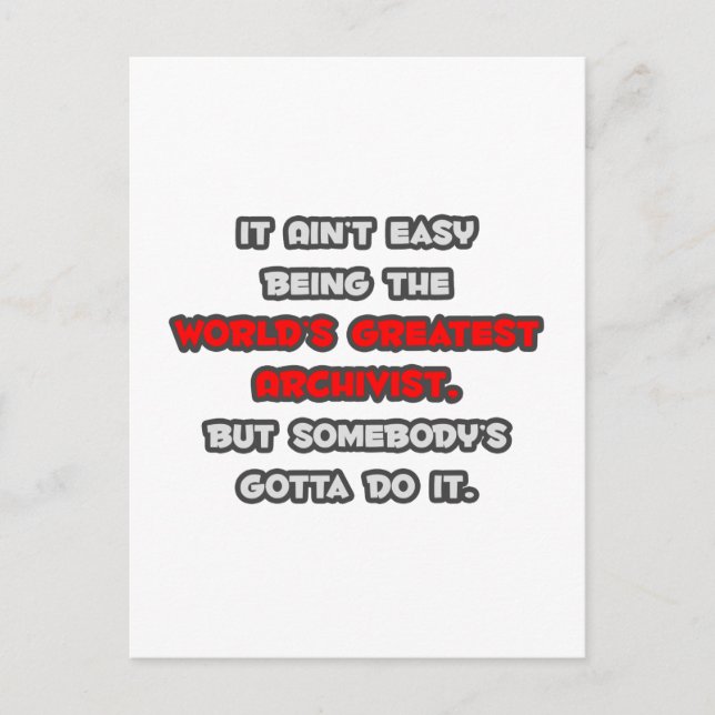 Der größte Archivwitz der Welt Postkarte (Vorderseite)