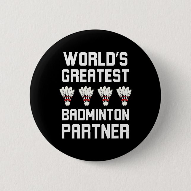 Der größte Badminton-Partner der Welt - Cool Badmi Button (Vorderseite)