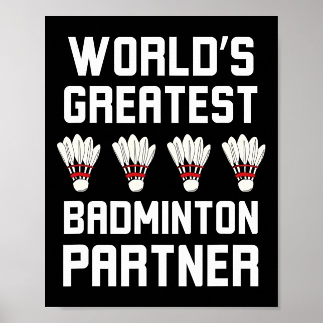 Der größte Badminton-Partner der Welt - Cool Badmi Poster (Vorne)