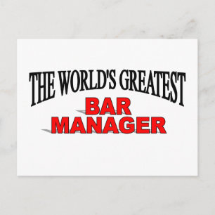 Der größte Bar Manager der Welt Postkarte