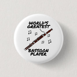 Der größte Bassonspieler der Welt, der Bassoonist  Button