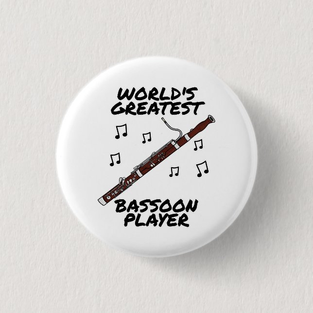 Der größte Bassonspieler der Welt, der Bassoonist  Button (Vorderseite)