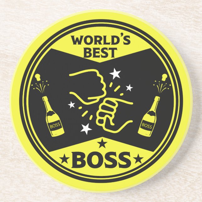 Der größte Boss der Welt Getränkeuntersetzer (Vorne)