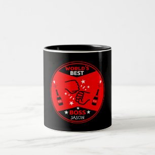 Der größte Boss der Welt Zweifarbige Tasse