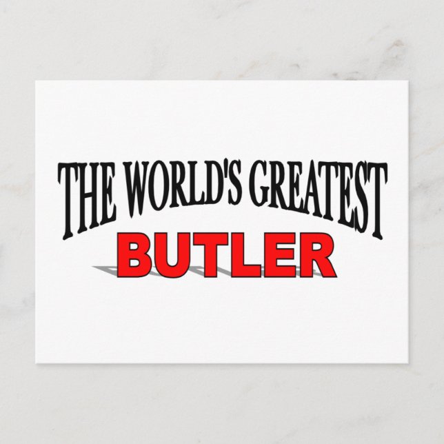 Der größte Butler der Welt Postkarte (Vorderseite)