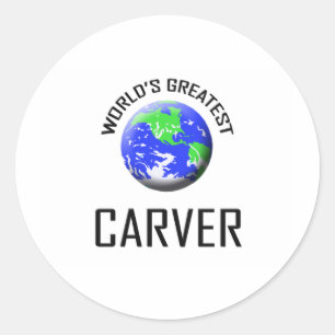 Der größte Carver der Welt Runder Aufkleber