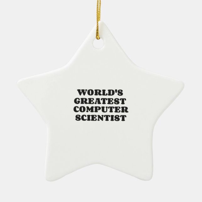 DER GRÖSSTE COMPUTERWISSENSCHAFTLER DER WELT KERAMIK ORNAMENT (Vorne)