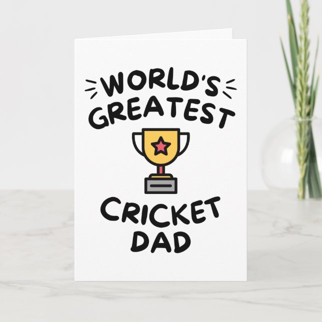 Der größte Cricket-Papa der Welt Karte (Vorderseite)