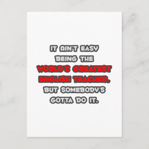 Der größte Englischlehrerwitz der Welt Postkarte