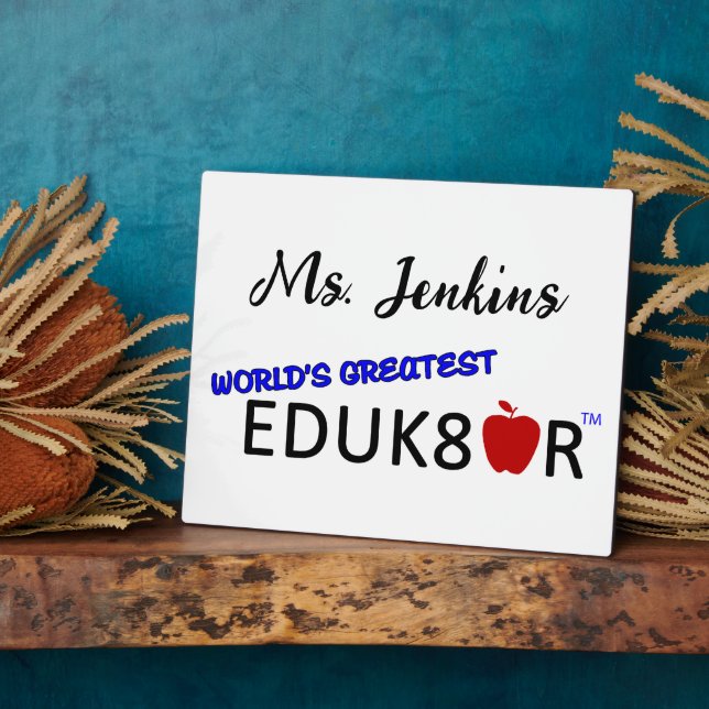 Der größte Erzieher der Welt weiß Fotoplatte (Seite)