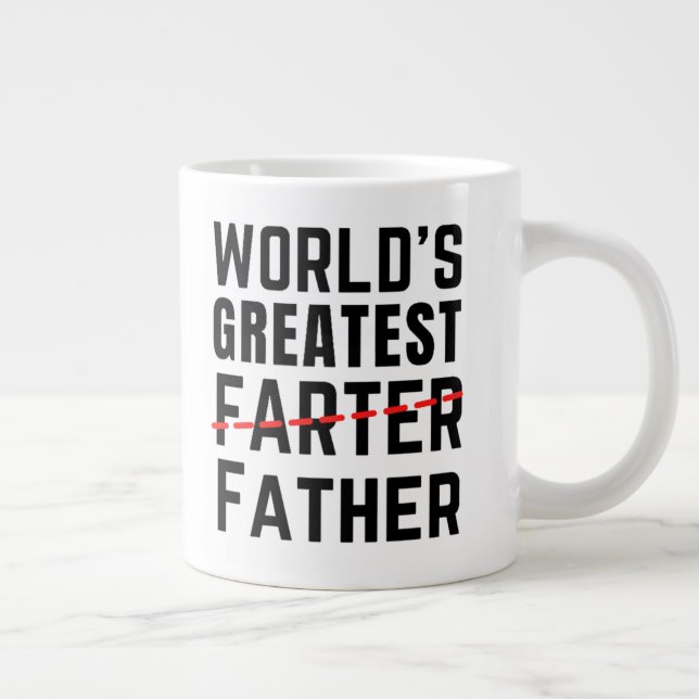 DER GRÖSSTE FARTER DER WELT - VATER - VATER - VATE Jumbo-Tasse (Rechts)