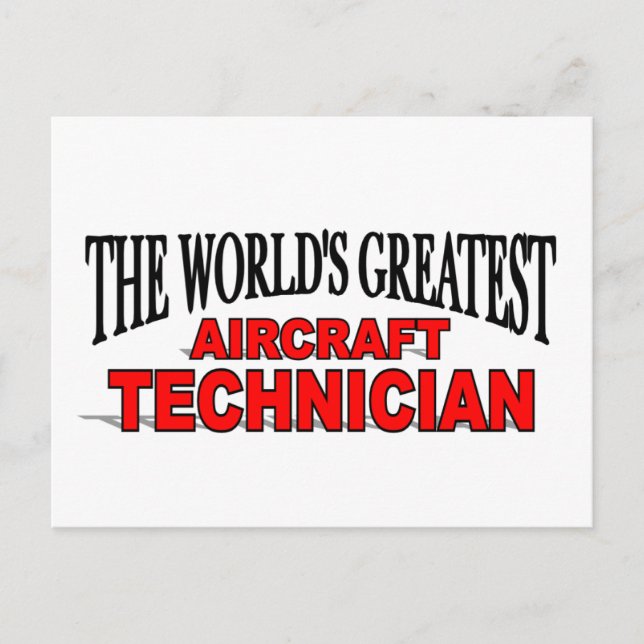 Der größte Flugzeugtechniker der Welt Postkarte (Vorderseite)