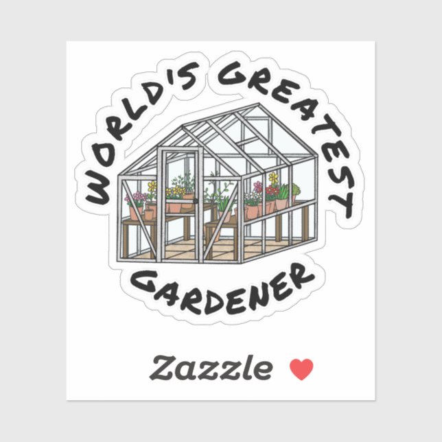 Der größte Gärtner der Welt, der Gärtnerwitz Aufkleber (Blatt)