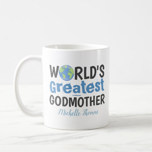 Der größte Godmaterplanet der Welt Personalisiert Kaffeetasse (Links)