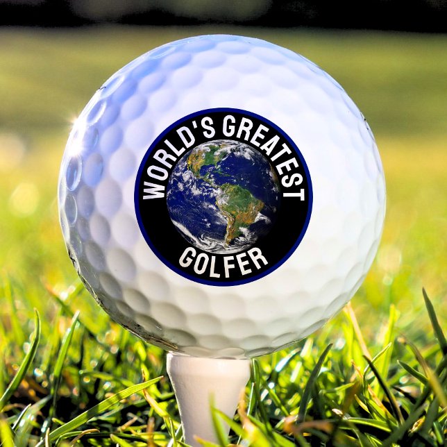Der größte Golfer Blue Planet Earth Globe der Welt Golfball (world's greatest golfer golf ball with planet earth globe)