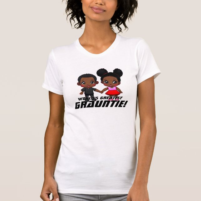Der größte Grauntie Niedlich Boy & Girl der Welt T-Shirt (Vorderseite)