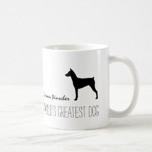 Der größte Hund der deutschen Pinscher Silhouette Kaffeetasse