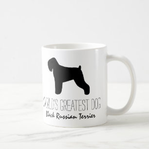 Der größte Hund der schwarzen russischen Terrier Tasse