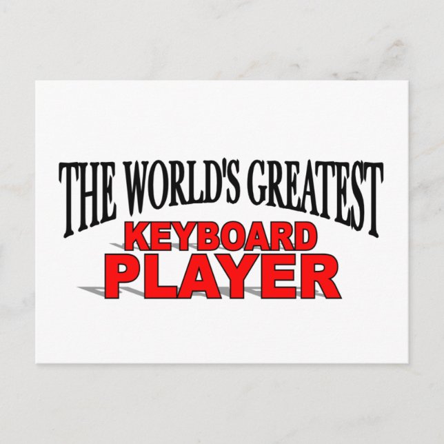 Der größte Keyboard-Player der Welt Postkarte (Vorderseite)