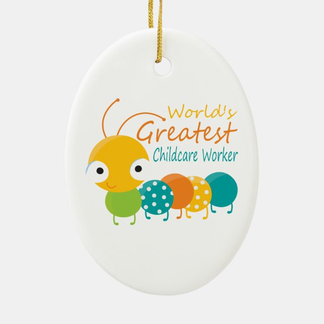Der größte Kinderbetreuer der Welt Keramik Ornament (Hinten)