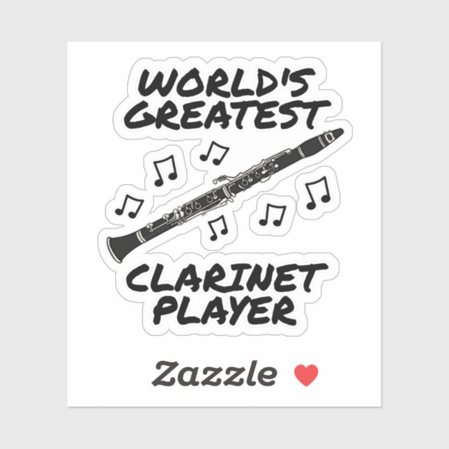 Der größte Klarinettenspieler der Welt, Clarinetis Aufkleber (Blatt)